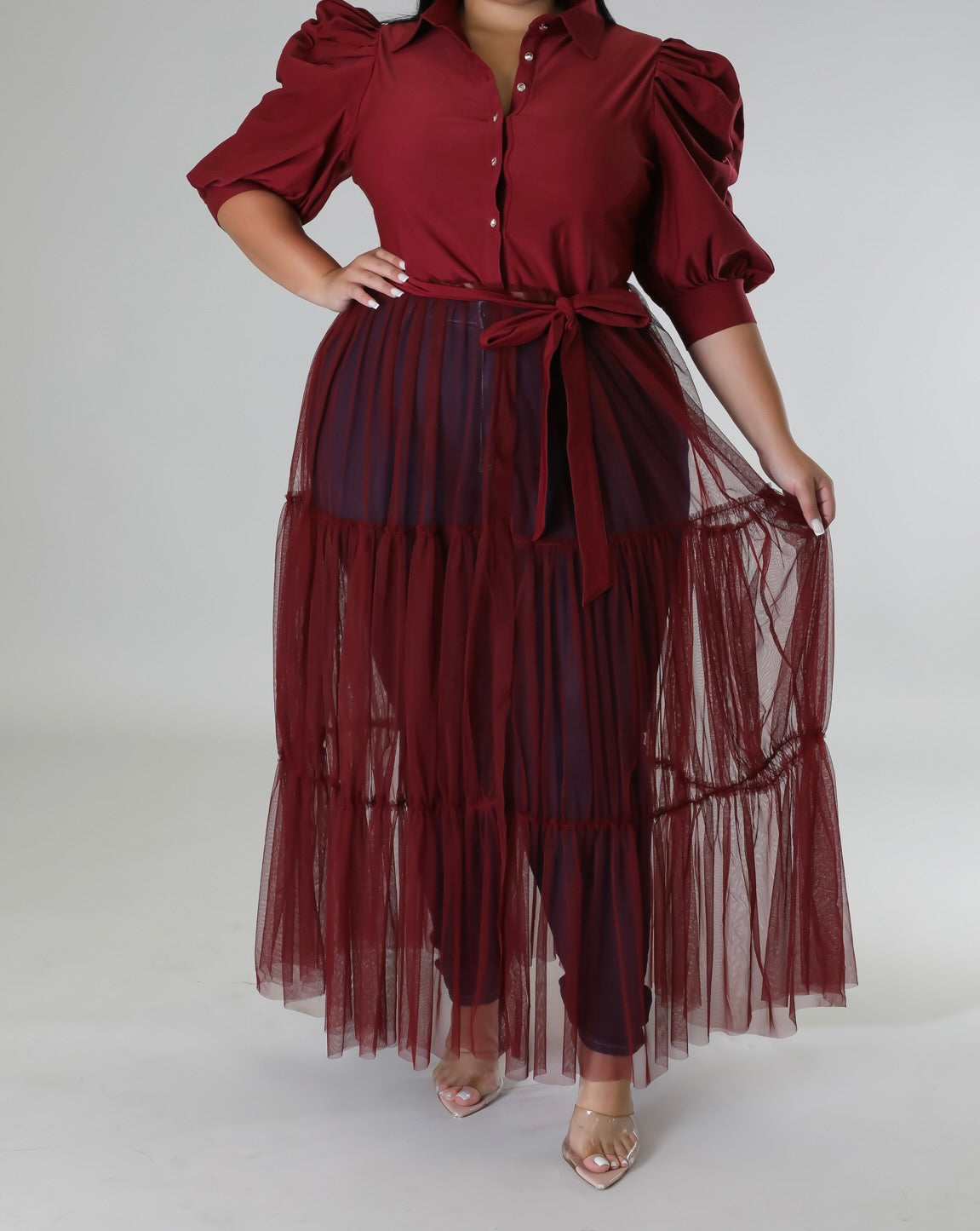 Amara Tulle Maxi Top